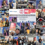 A collage of photos from an Asians in Energy event at the RE+ conference in Anaheim, CA in September 2024. The images show various event activities including presentations, booth displays, and group photos. Key organizational leaders are labeled, including: Susie Wong, President Alexander Kim, Vice-President Christopher Parks, Board member Ken Dao, Sr. Director Supply Chain Solutions Joy Kim, M. Ed., Secretary The event features speakers from local government including: Fred Jung, Vice-Mayor City of Fullerton Tammy Kim, Councilmember City of Irvine Paul Smith, U.S. SBA